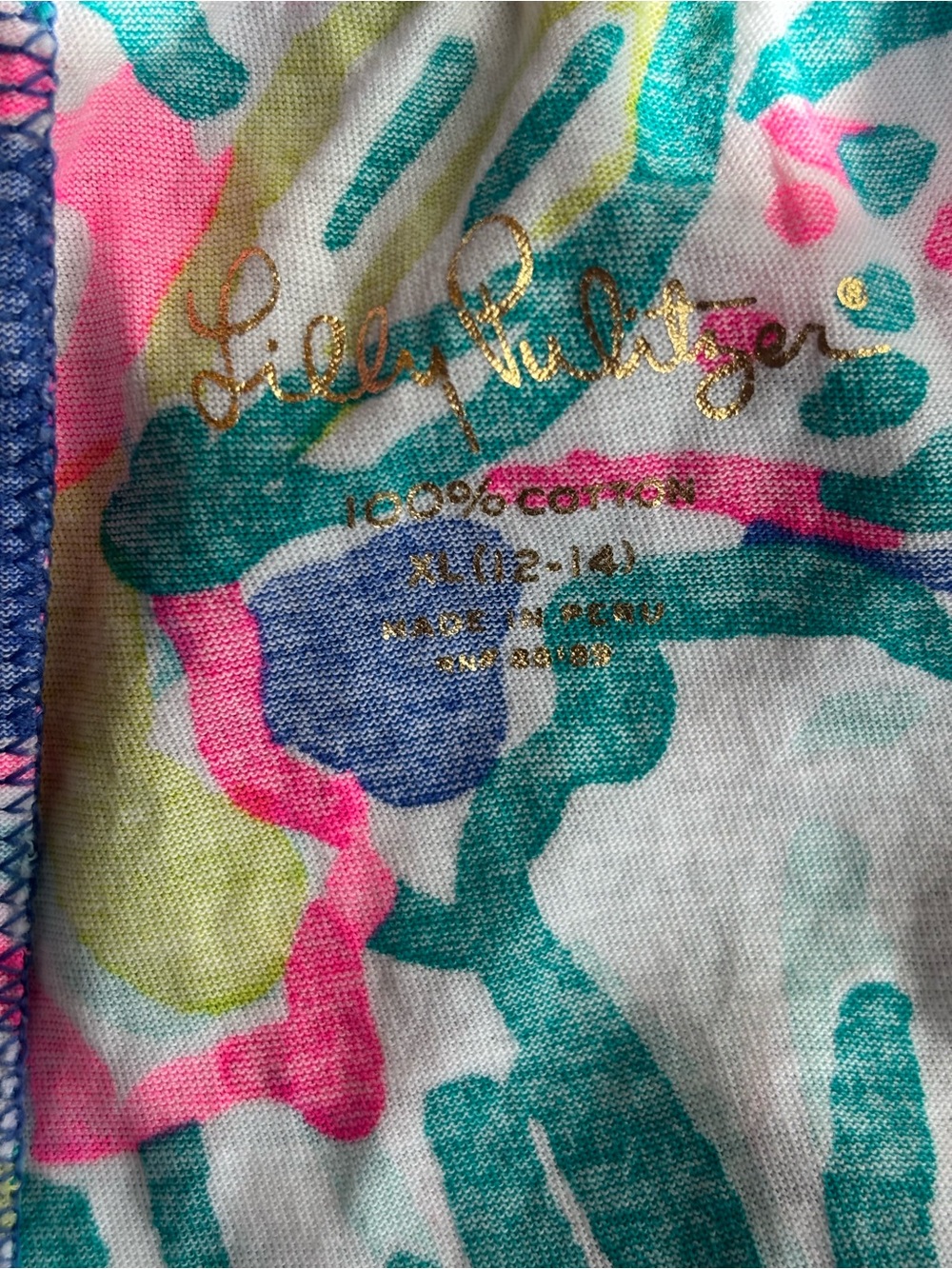 Lilly Pulitzer Cotton Printed Tropical Shorts Pink White Ruffle Hem Size XS - Picture 4 of 4